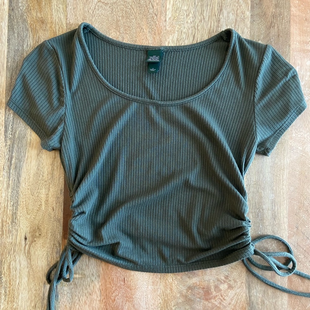 Small Dark Green Wild Fable Crop Top